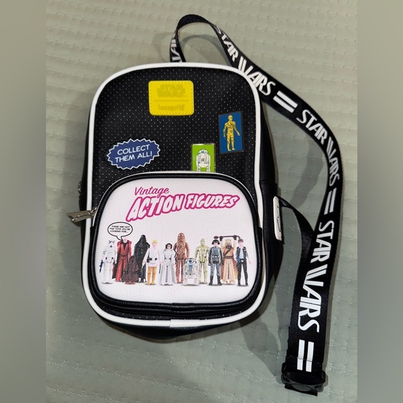 Loungefly 2022 Disney Parks Star Wars Loungefly Backpack Sling pin Bag. EUC - Picture 1 of 16